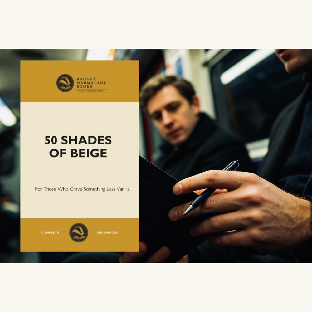 50 Shades of Beige, styled advertising image