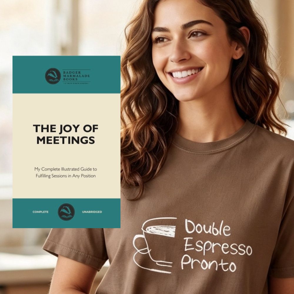 The Joy of Meetings, styled advertising image